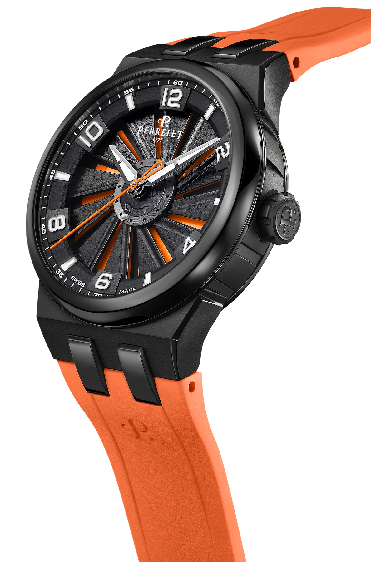 Perrelet Turbine Titanium 41 Orange Watch - Image 3