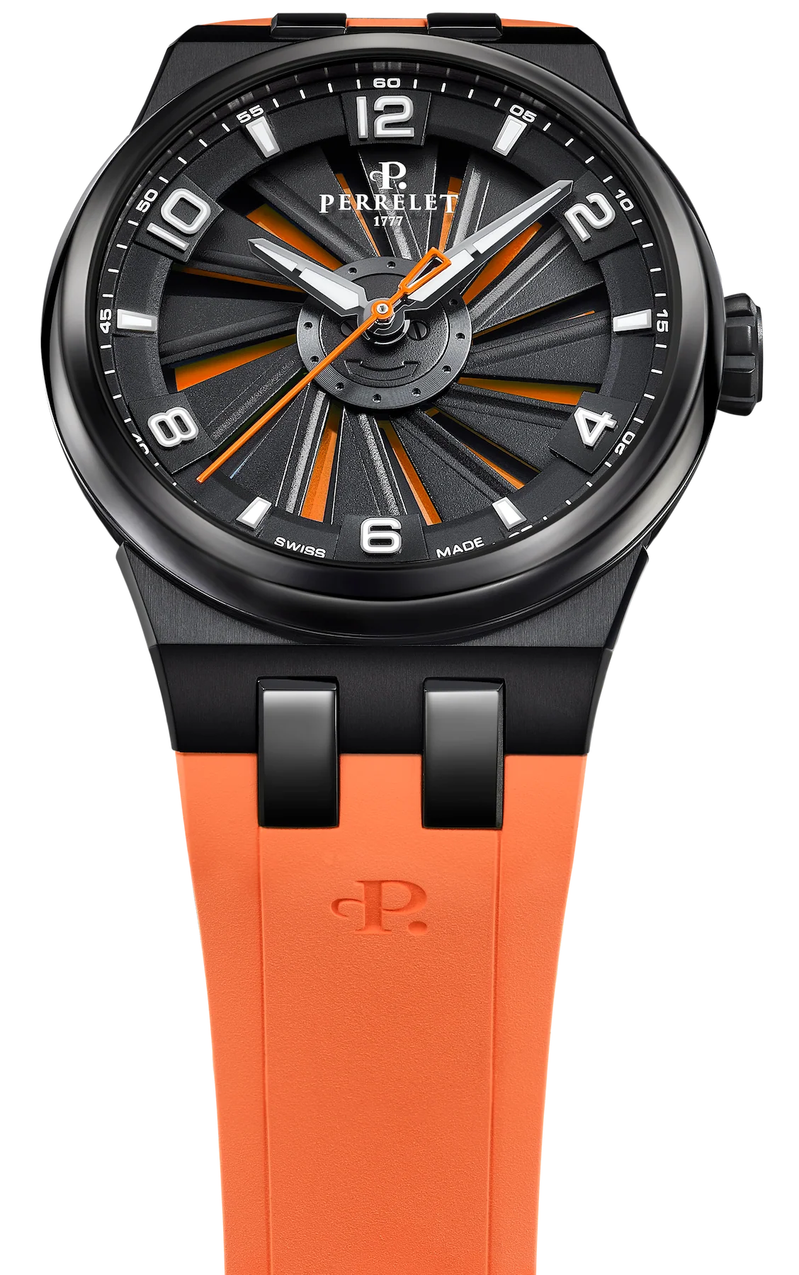 Perrelet Turbine Titanium 41 Orange Watch - Image 4