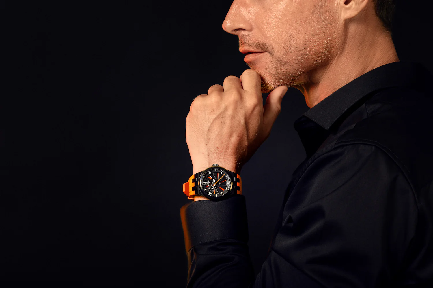 Perrelet Turbine Titanium 41 Orange Watch - Image 6