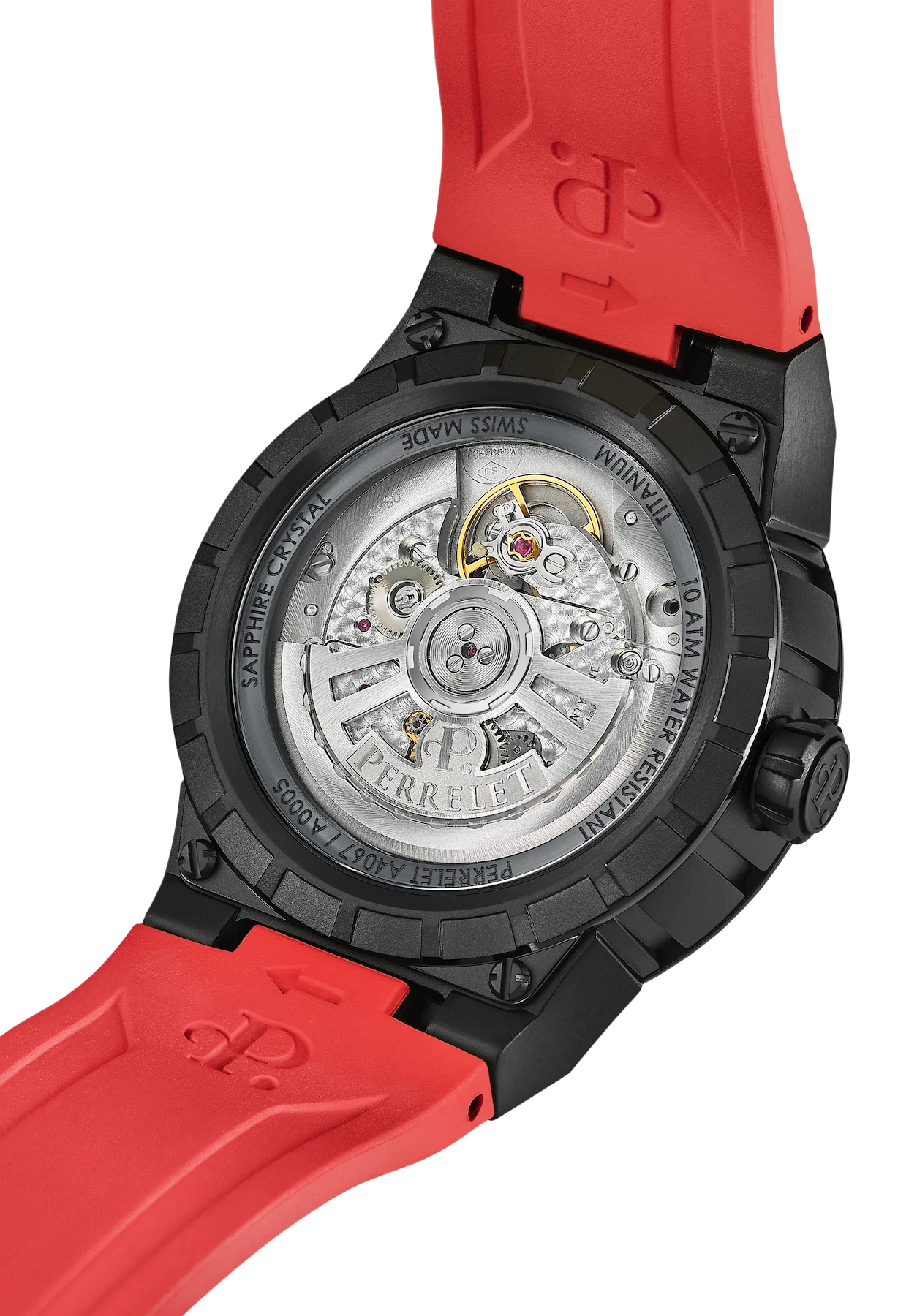 Perrelet Turbine Titanium 41 Red Watch - Image 2