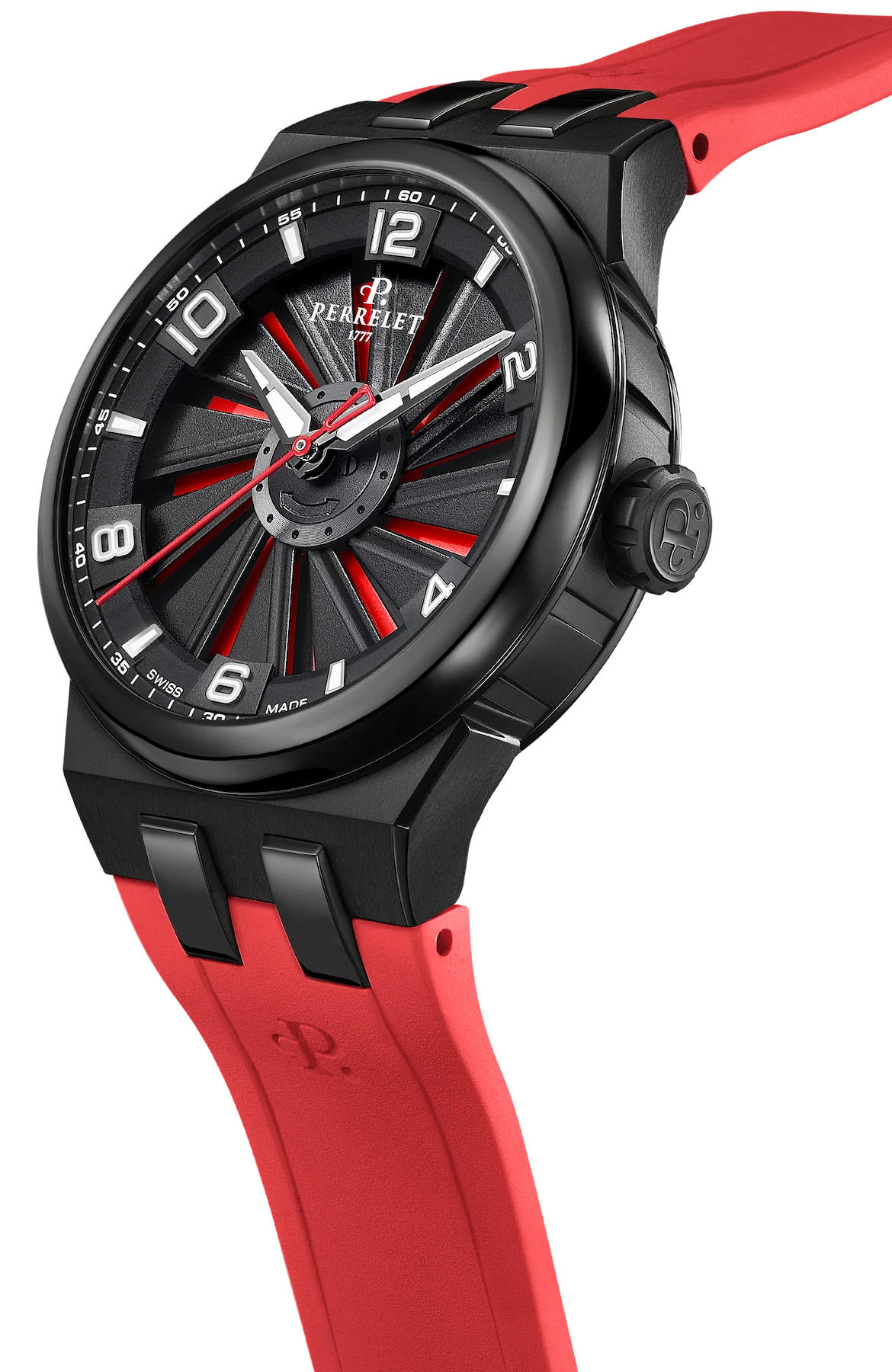 Perrelet Turbine Titanium 41 Red Watch - Image 3