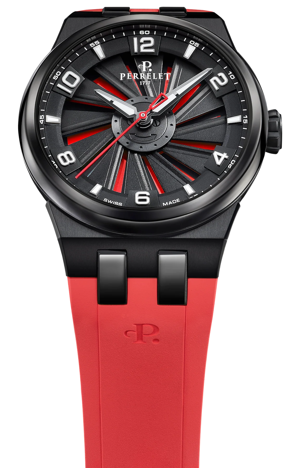 Perrelet Turbine Titanium 41 Red Watch - Image 4