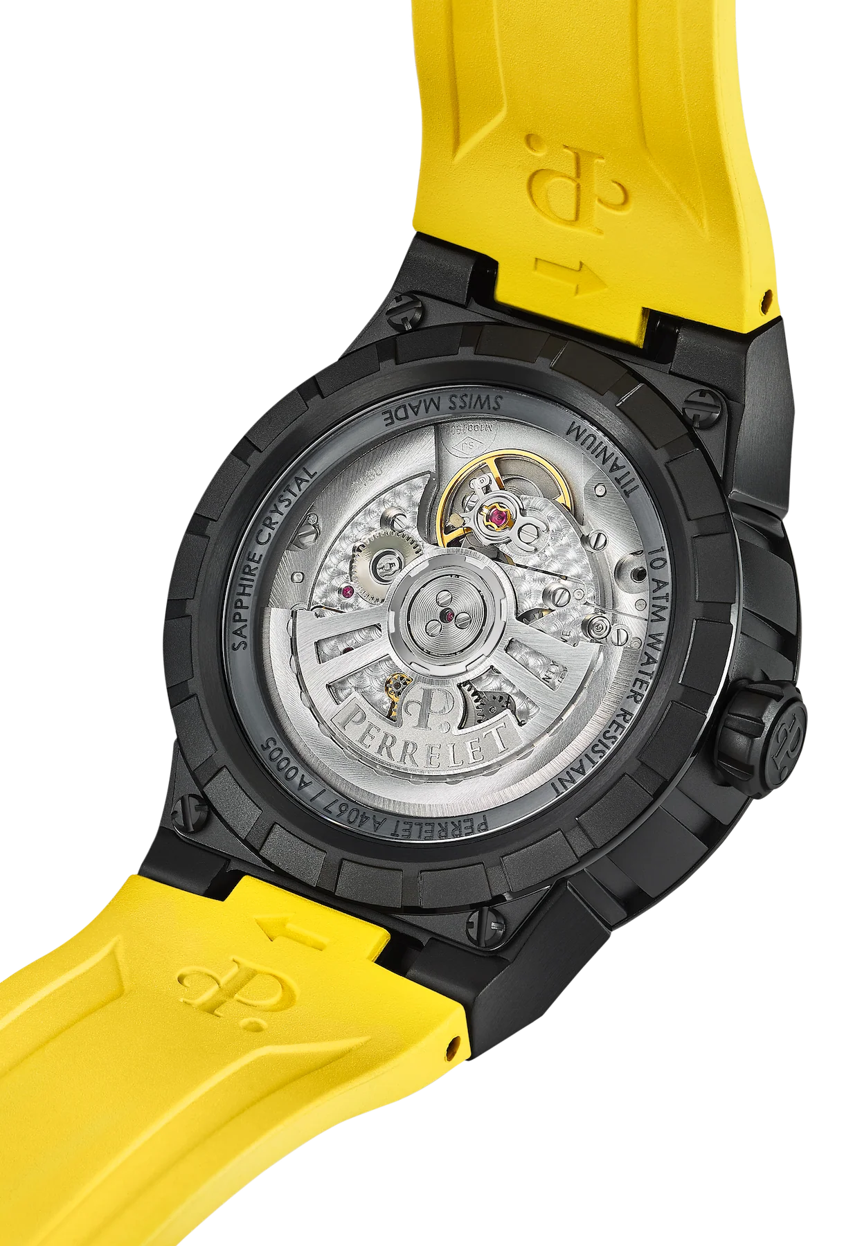 Perrelet Turbine Titanium 41 Yellow Watch - Image 2