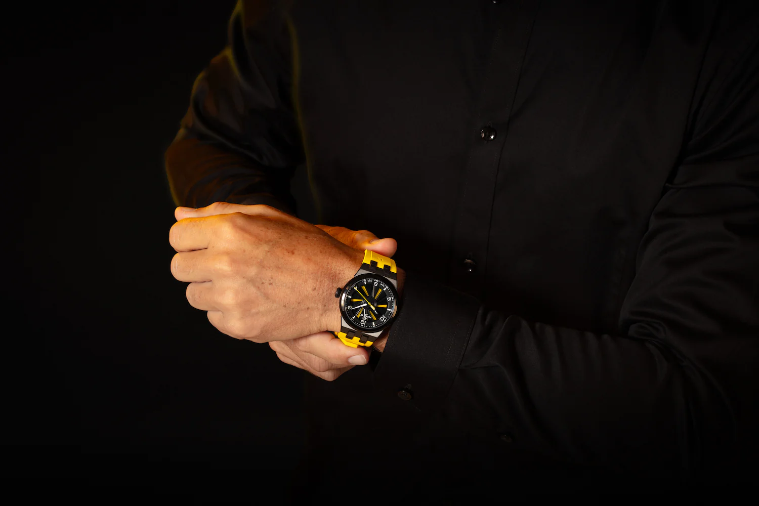 Perrelet Turbine Titanium 41 Yellow Watch - Image 6