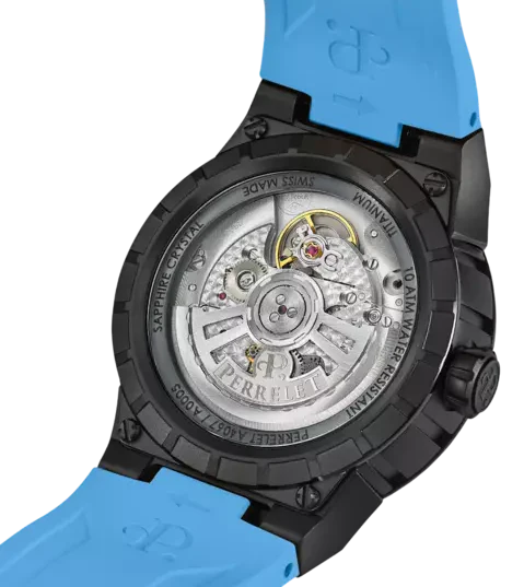 Perrelet Turbine Titanium Ice Blue Watch - Image 3