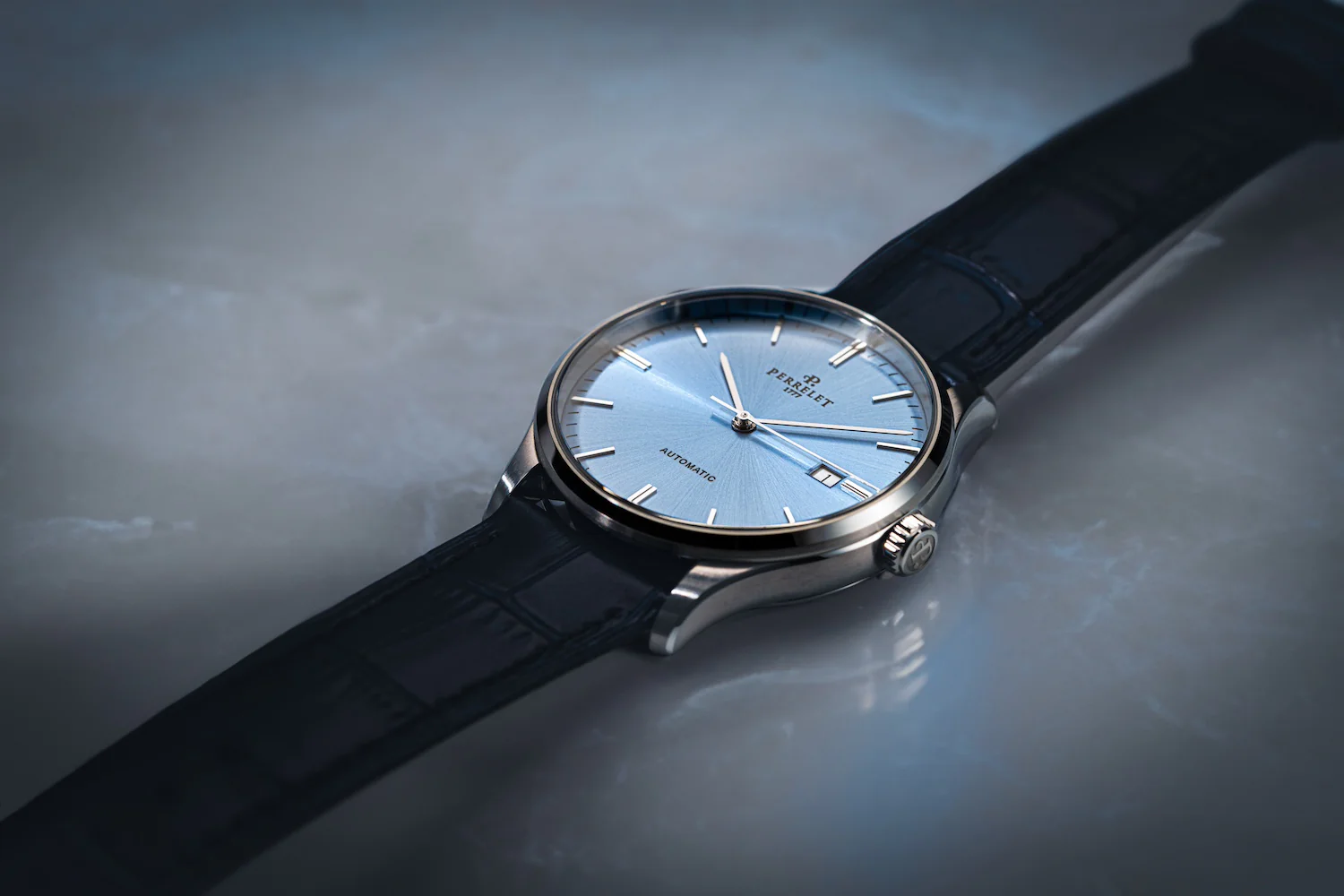 Perrelet Weekend 3 Hands Ice Blue Watch - Image 5