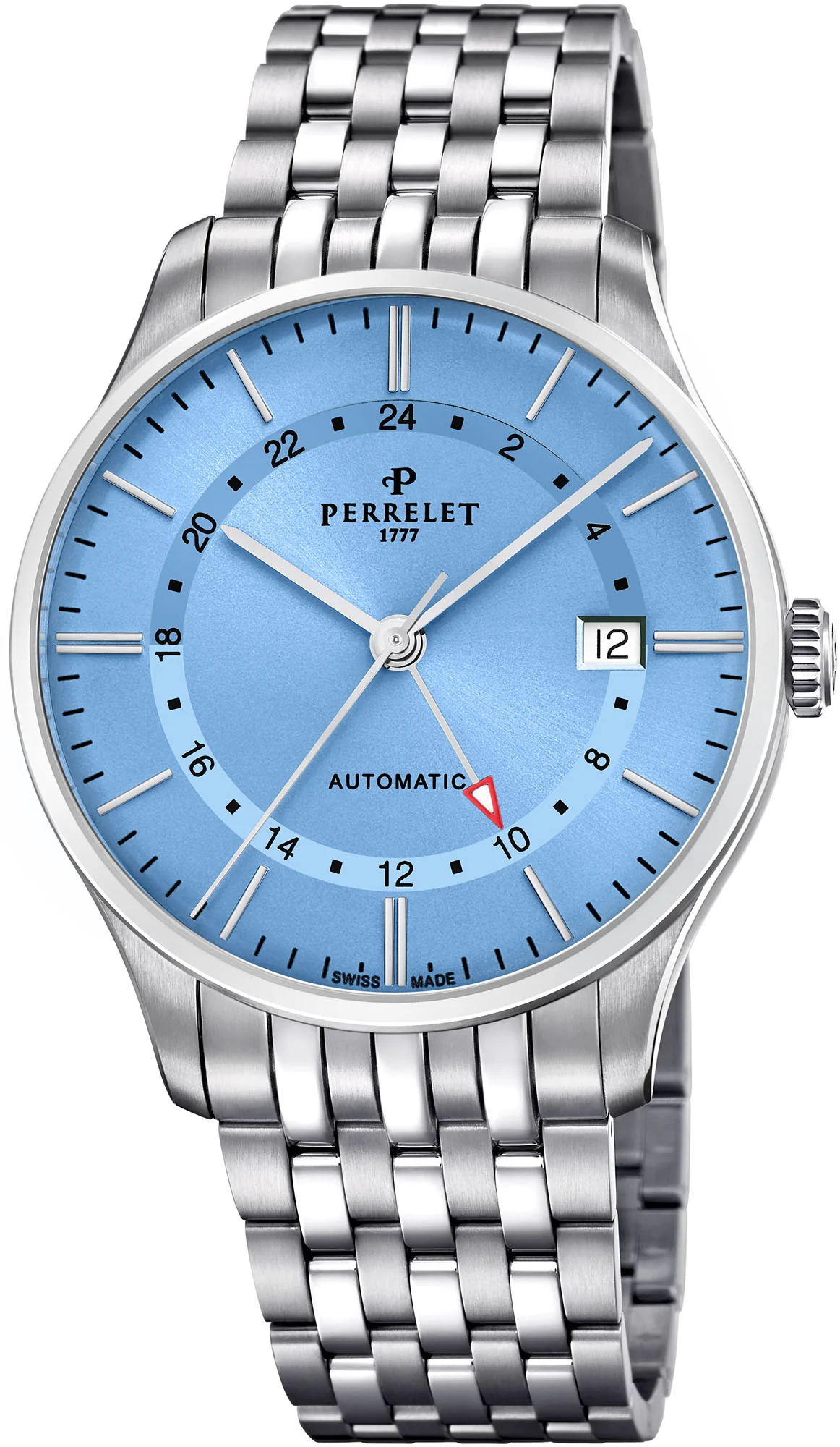 Perrelet Weekend GMT Ice Blue Bracelet Watch
