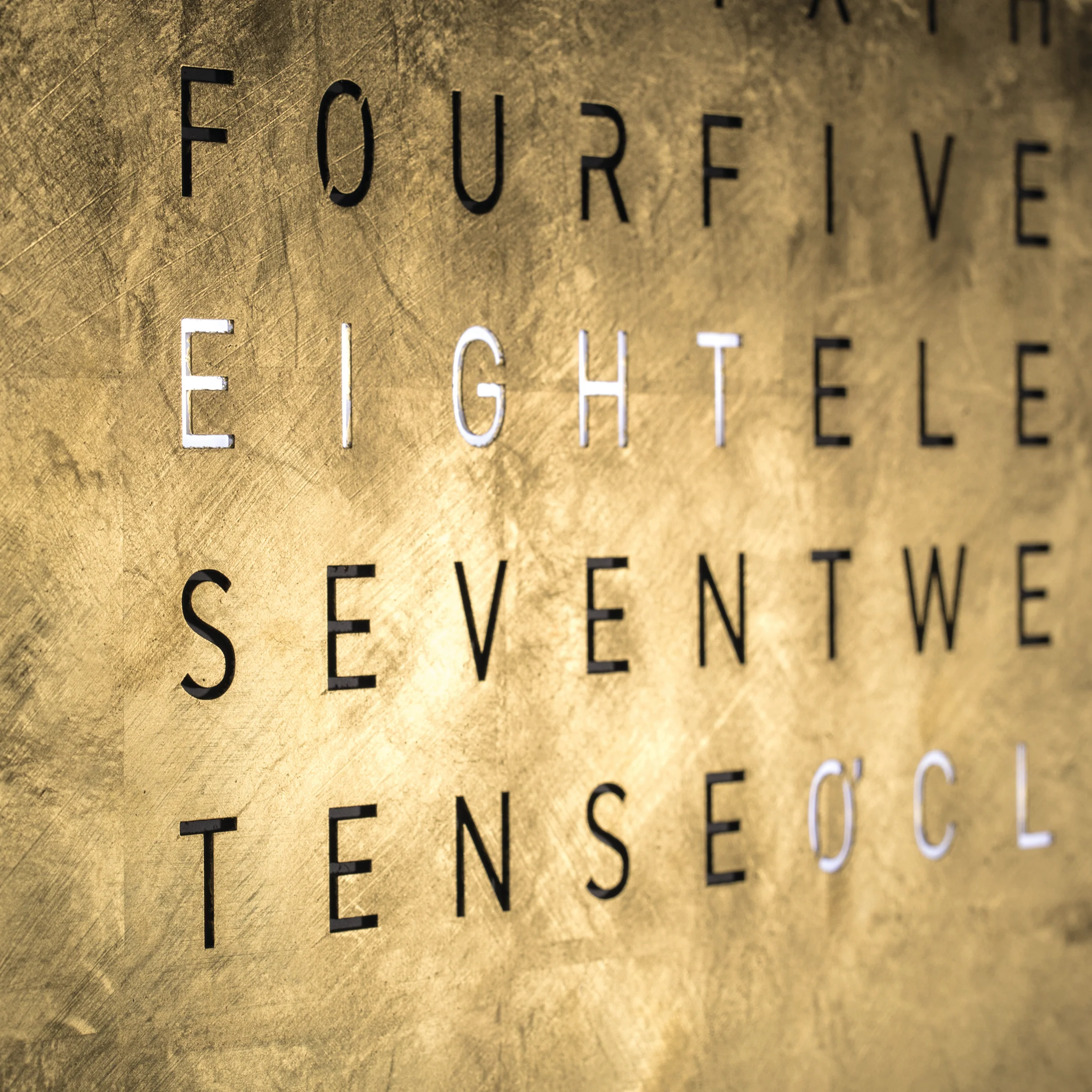 QLOCKTWO Earth 180 Creators Edition Gold Wall Clock Watch - Image 2