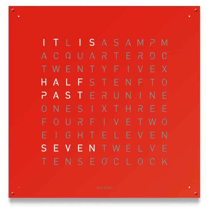 QLOCKTWO Earth 180 Red Pepper Wall Clock Watch