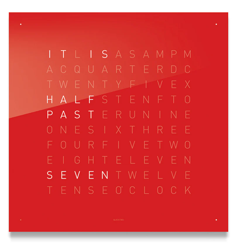 QLOCKTWO Classic Cherry Cake Wall Clock 45cm D