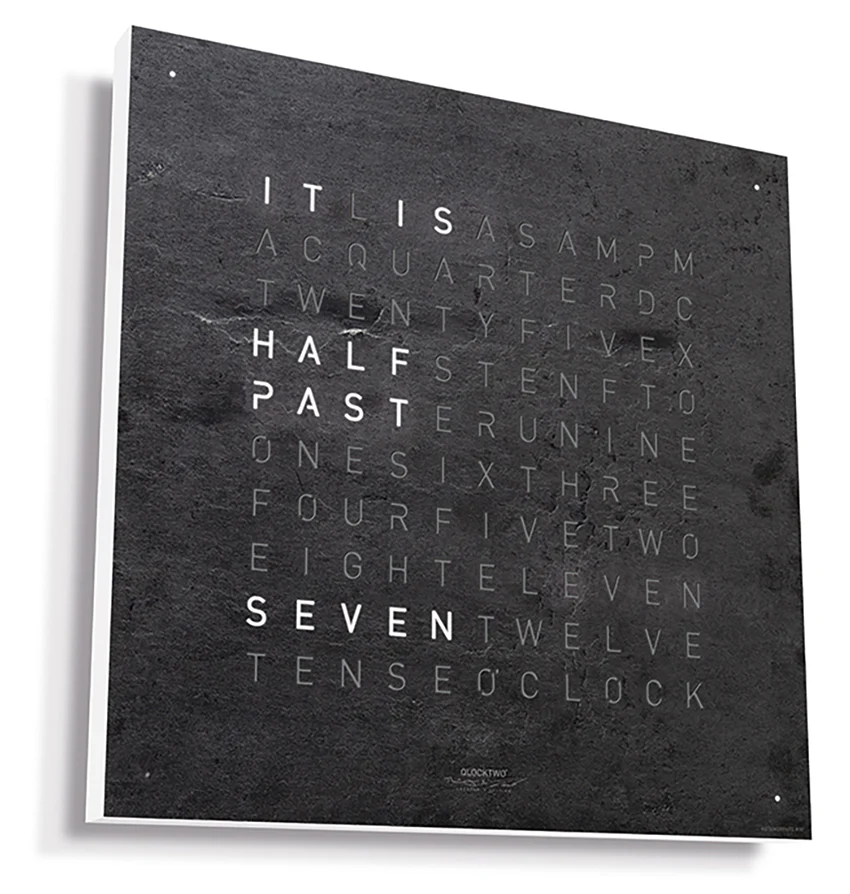 QLOCKTWO Earth 45 Creators Edition Metamorphite Wall Clock Watch - Image 2