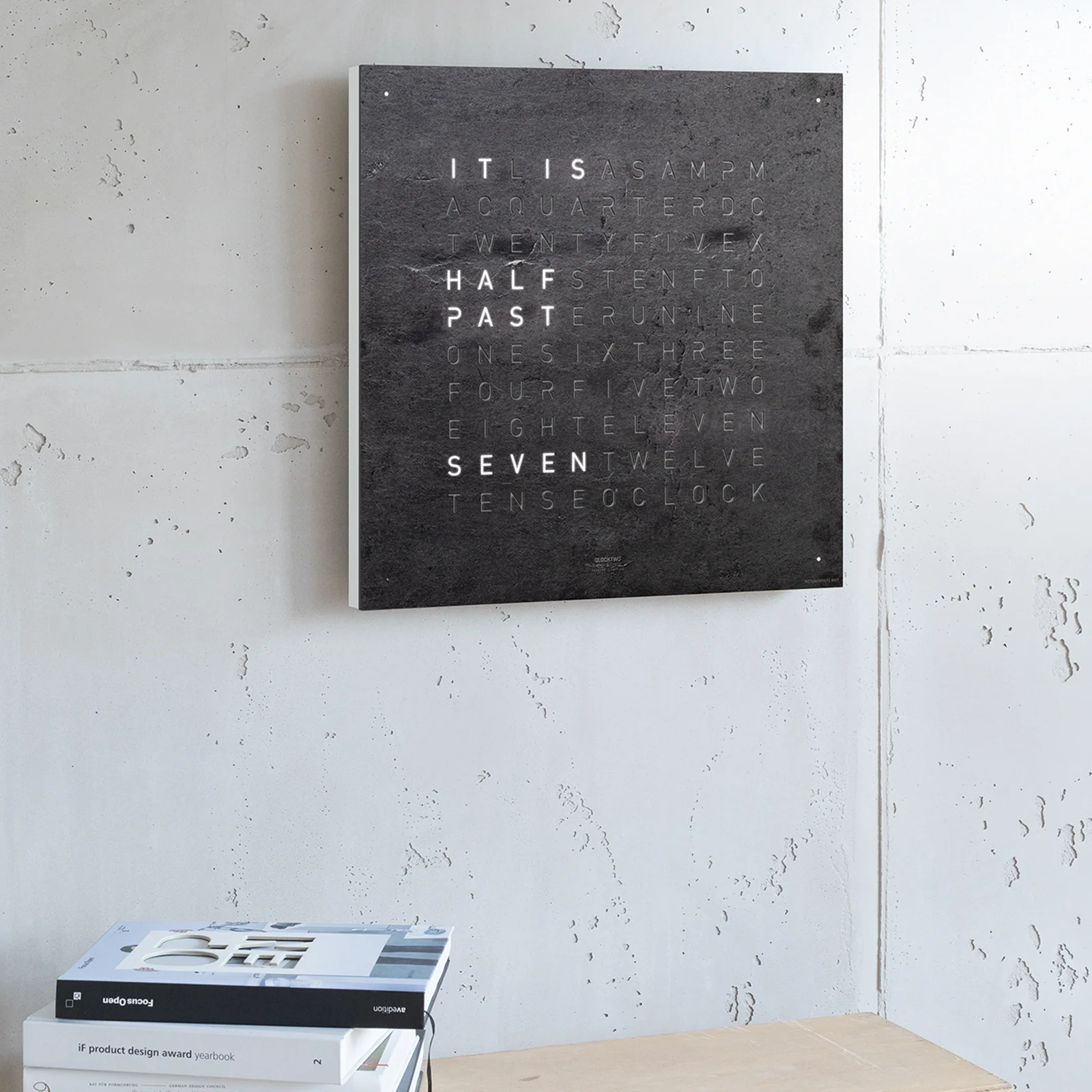 QLOCKTWO Earth 45 Creators Edition Metamorphite Wall Clock Watch - Image 3