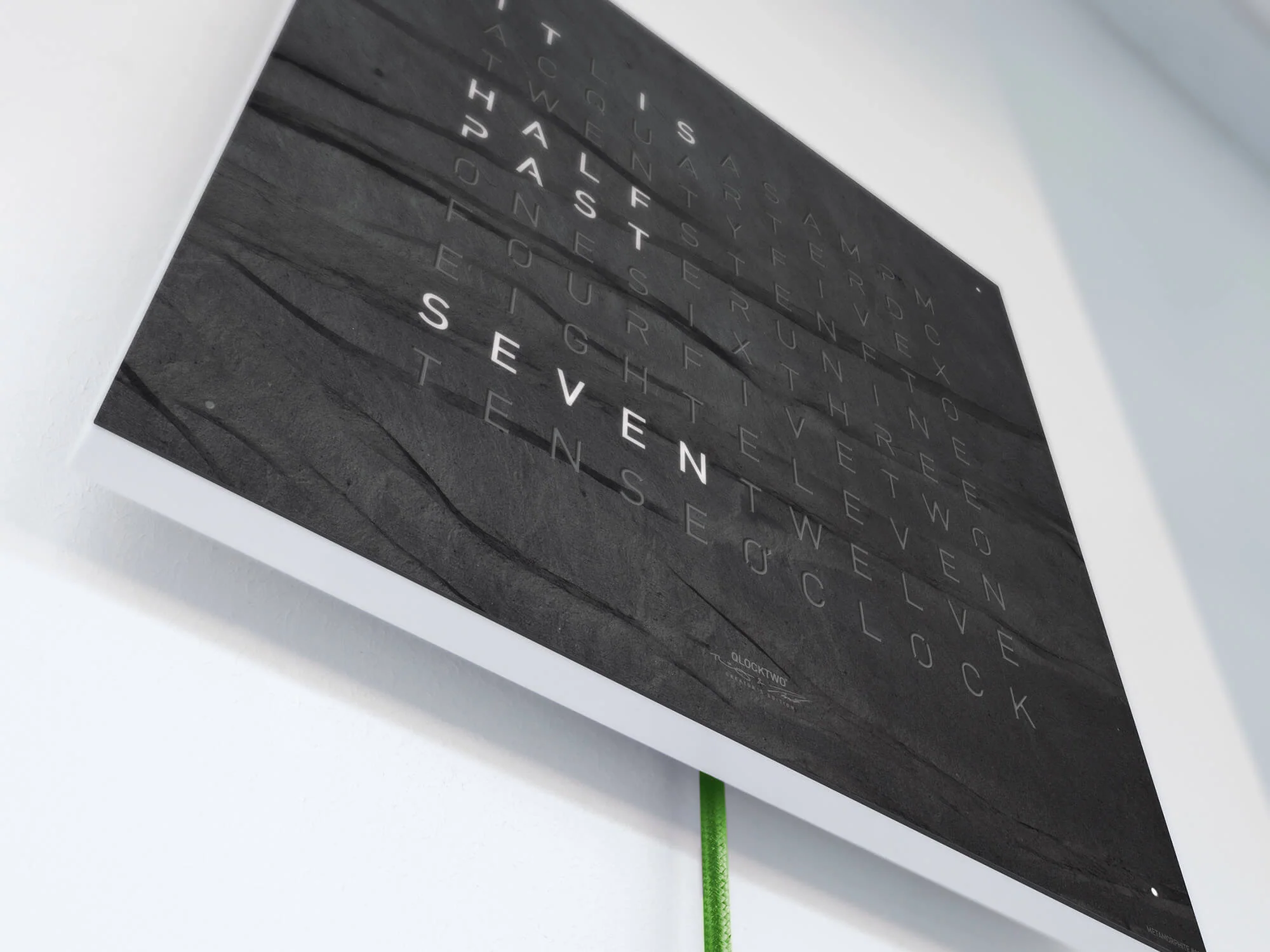 QLOCKTWO Earth 45 Creators Edition Metamorphite Wall Clock Watch - Image 5