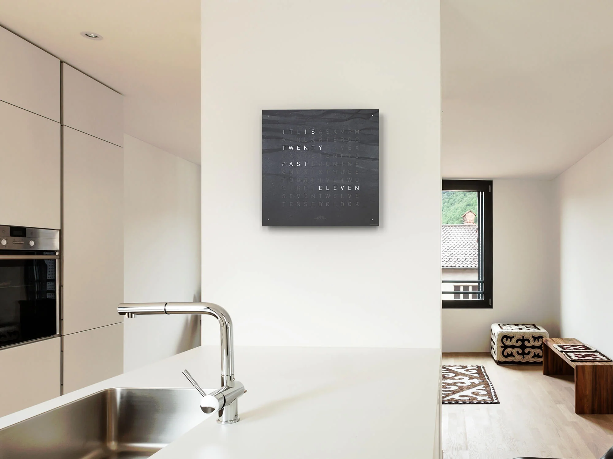 QLOCKTWO Earth 45 Creators Edition Metamorphite Wall Clock Watch - Image 7