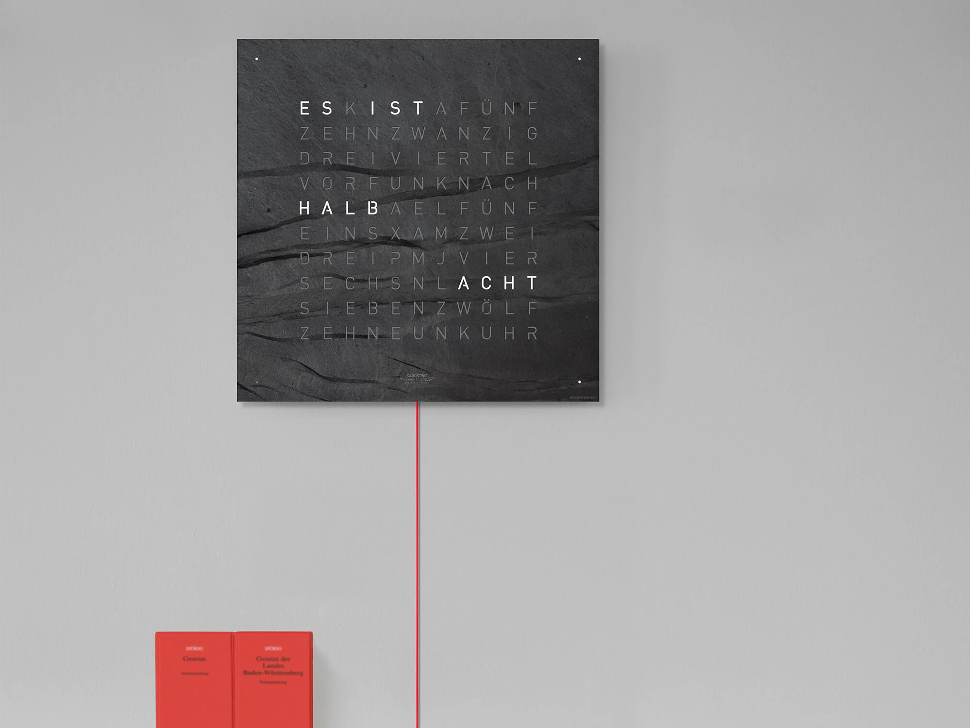 QLOCKTWO Earth 45 Creators Edition Metamorphite Wall Clock Watch - Image 8