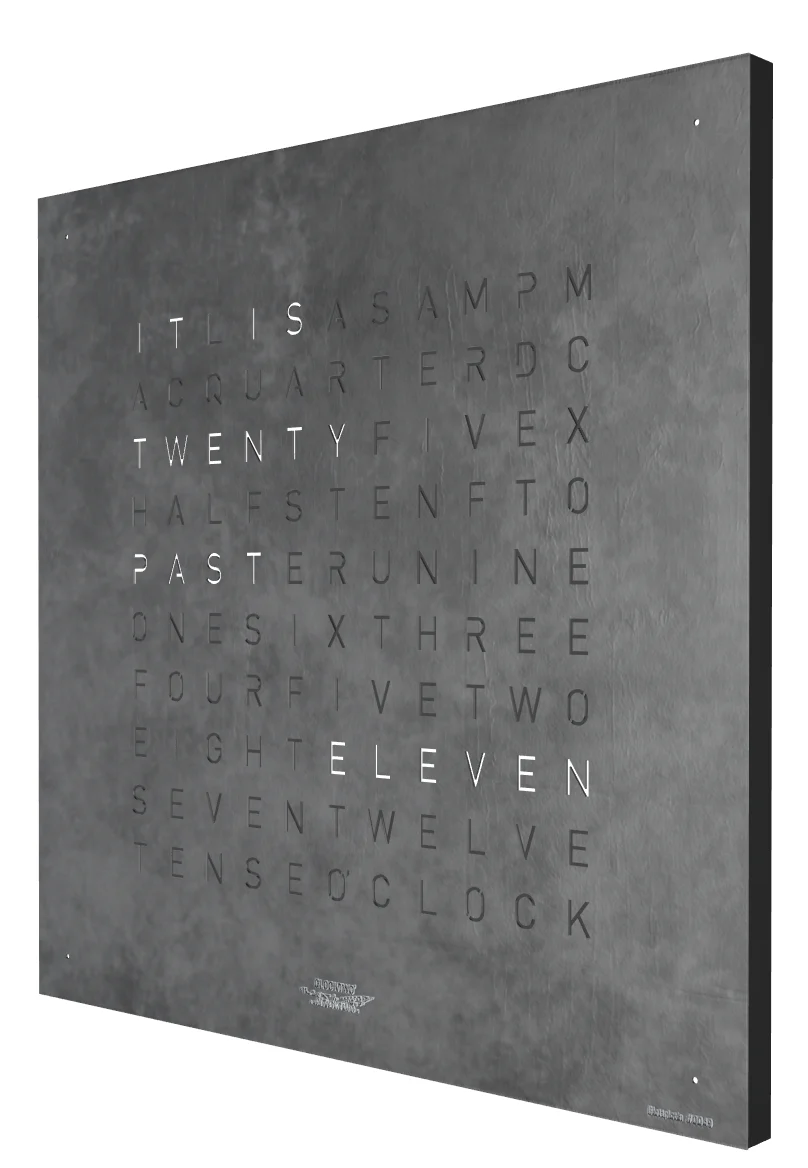QLOCKTWO Earth 45 Creators Edition Platinum Black Watch - Image 3