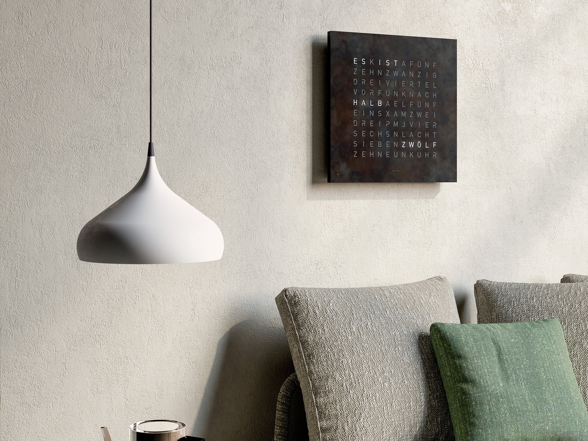 QLOCKTWO Earth 45 Creators Edition Raw Iron Wall Clock - Image 5
