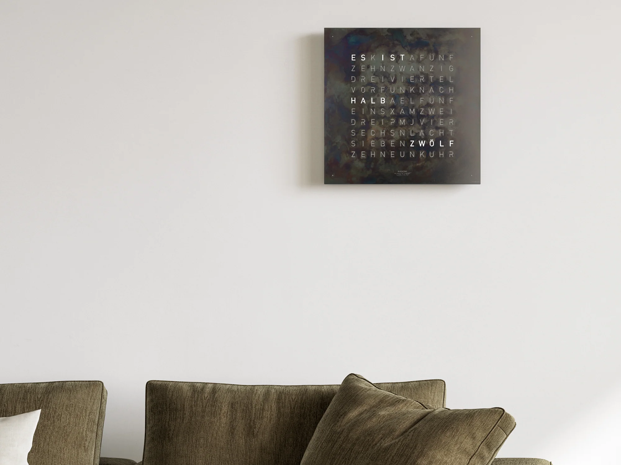 QLOCKTWO Earth 45 Creators Edition Raw Iron Wall Clock - Image 6