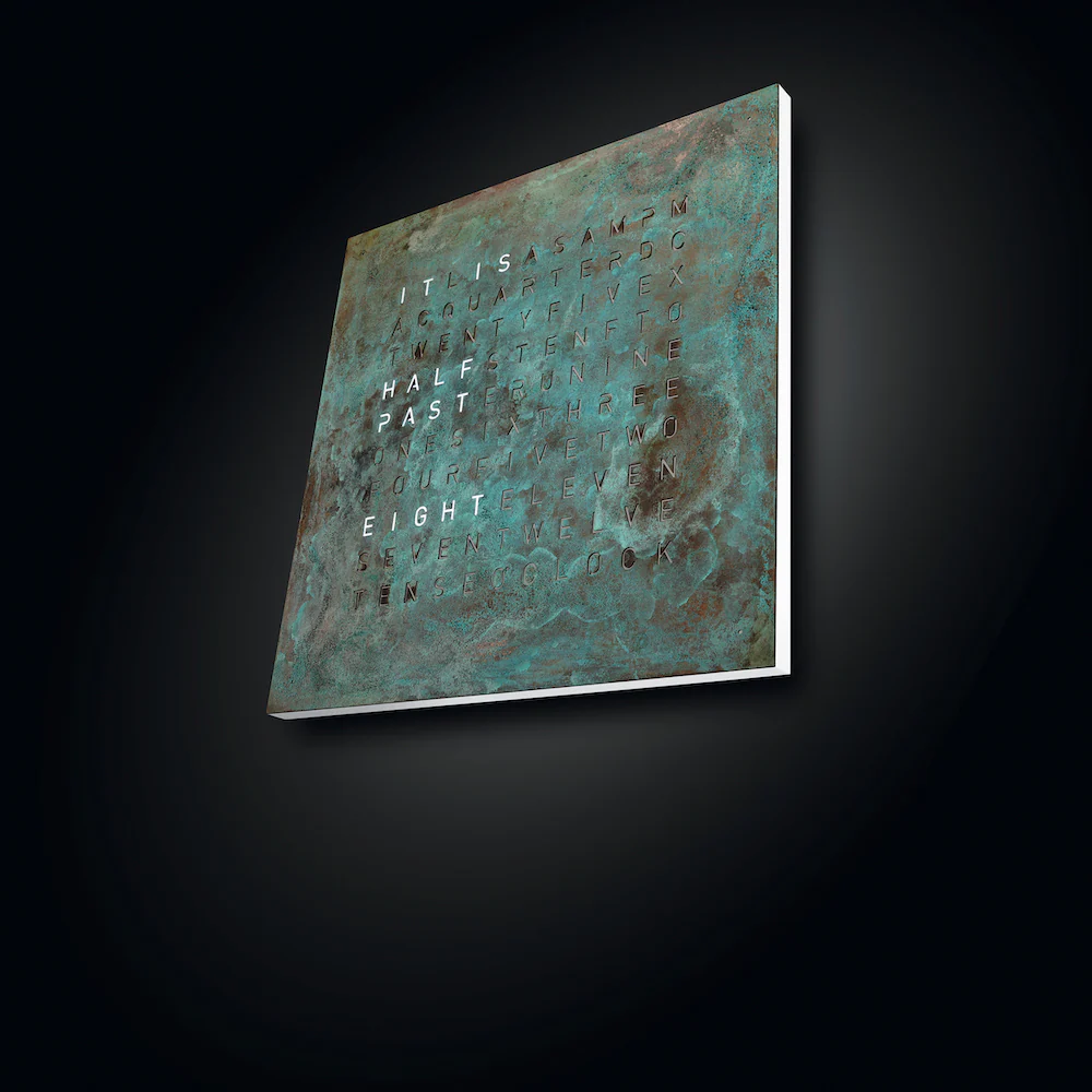 QLOCKTWO Earth 45 Creators Edition Vintage Copper Wall Clock Watch - Image 3