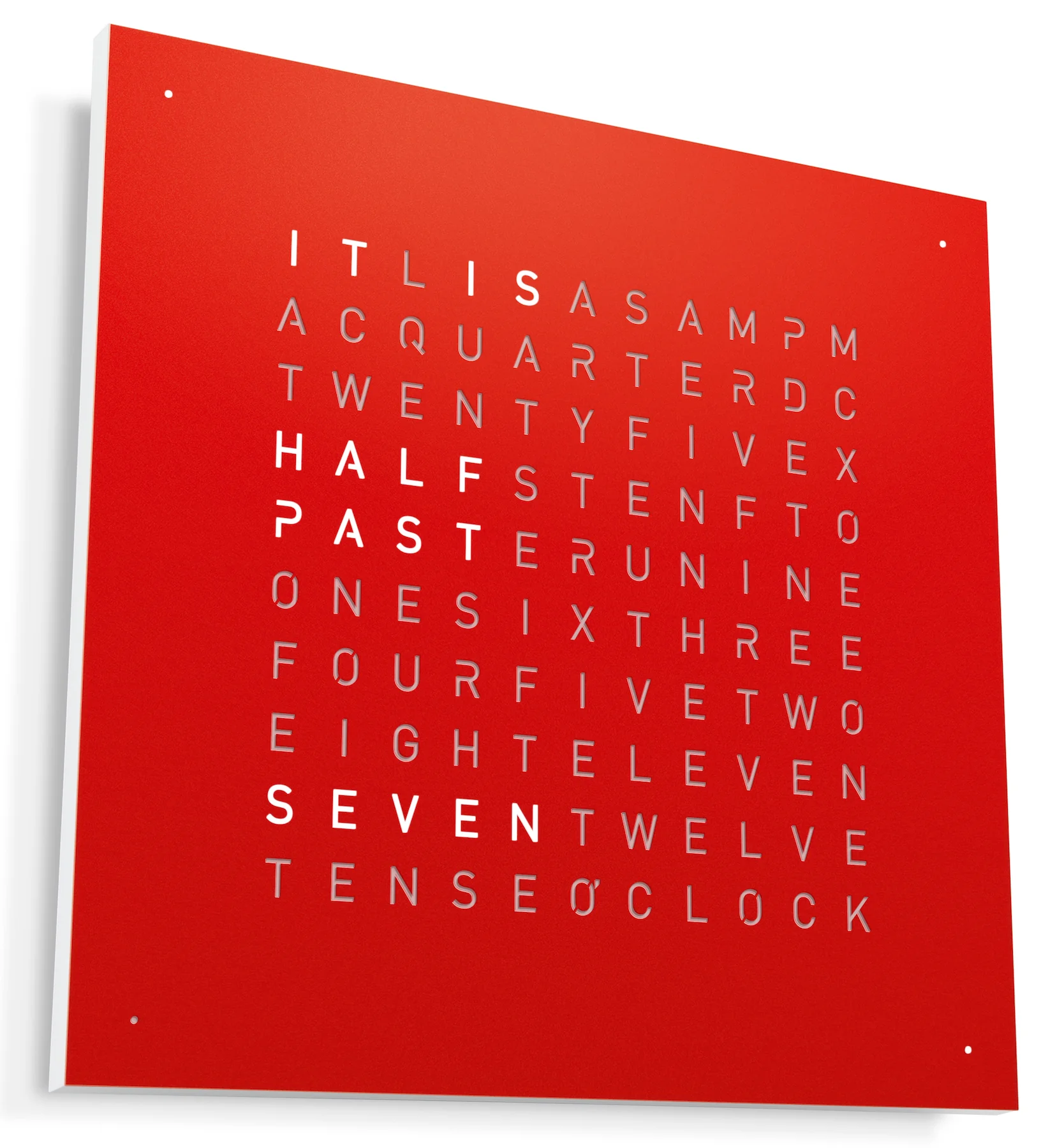 QLOCKTWO Earth 45 Red Pepper Wall Clock Watch - Image 2