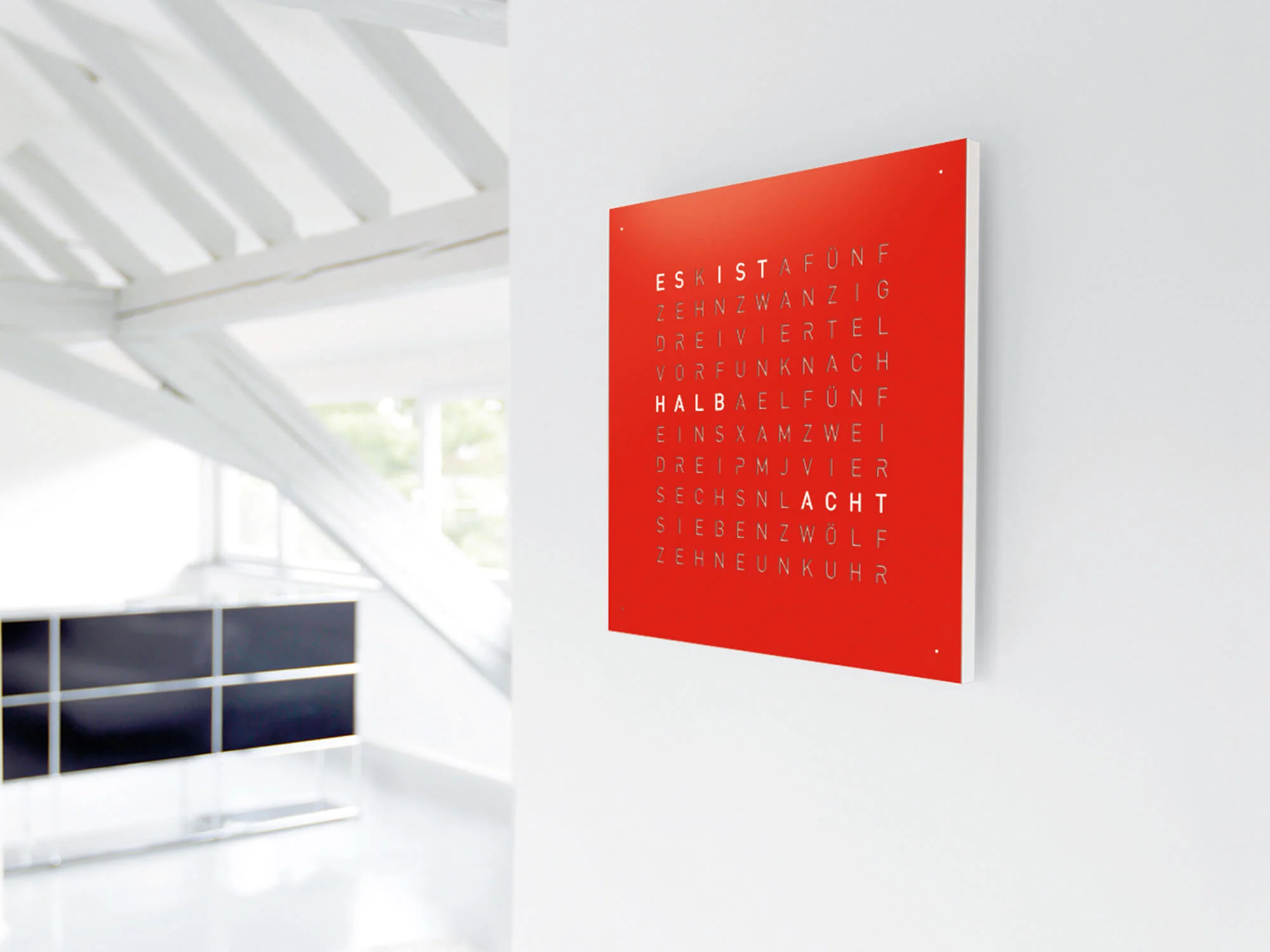 QLOCKTWO Earth 45 Red Pepper Wall Clock Watch - Image 6