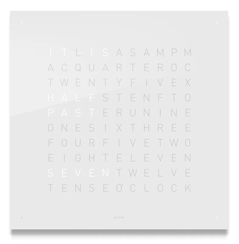QLOCKTWO Classic Vanilla Sugar Wall Clock 45cm D
