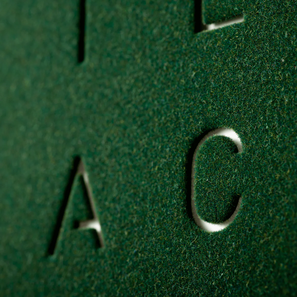QLOCKTWO Earth 45 Green Velvet Wall Clock Watch - Image 3