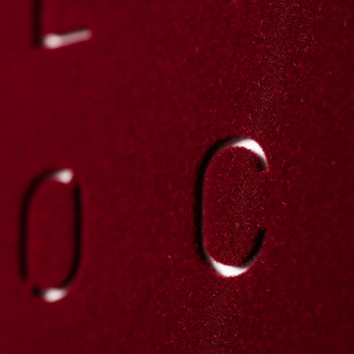 QLOCKTWO Earth 45 Red Velvet Wall Clock Watch - Image 2