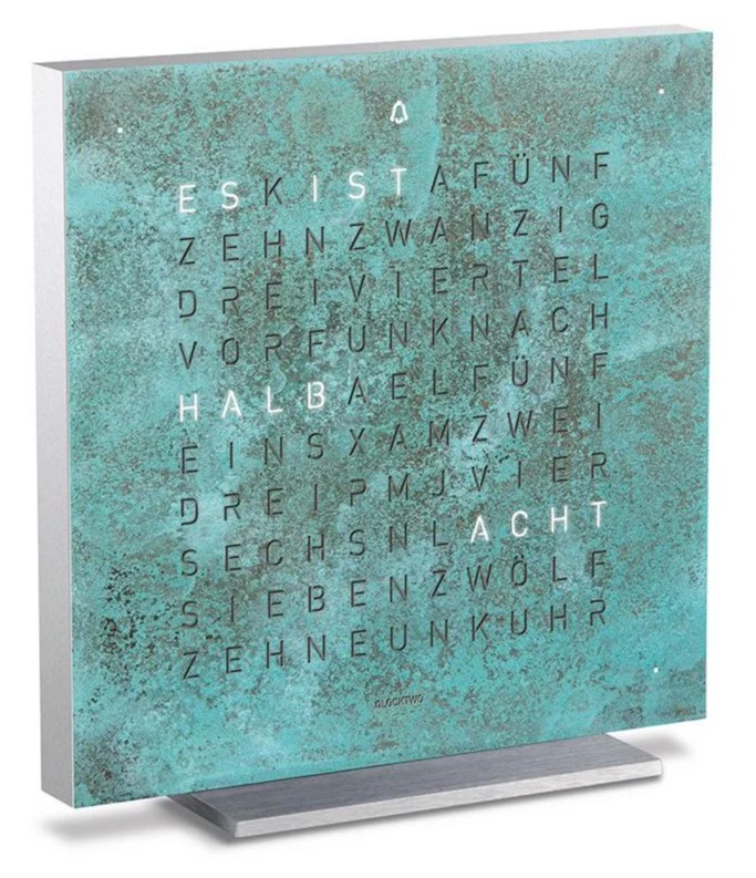 QLOCKTWO Earth 13.5 Creators Edition Vintage Copper Table Clock Watch - Image 2