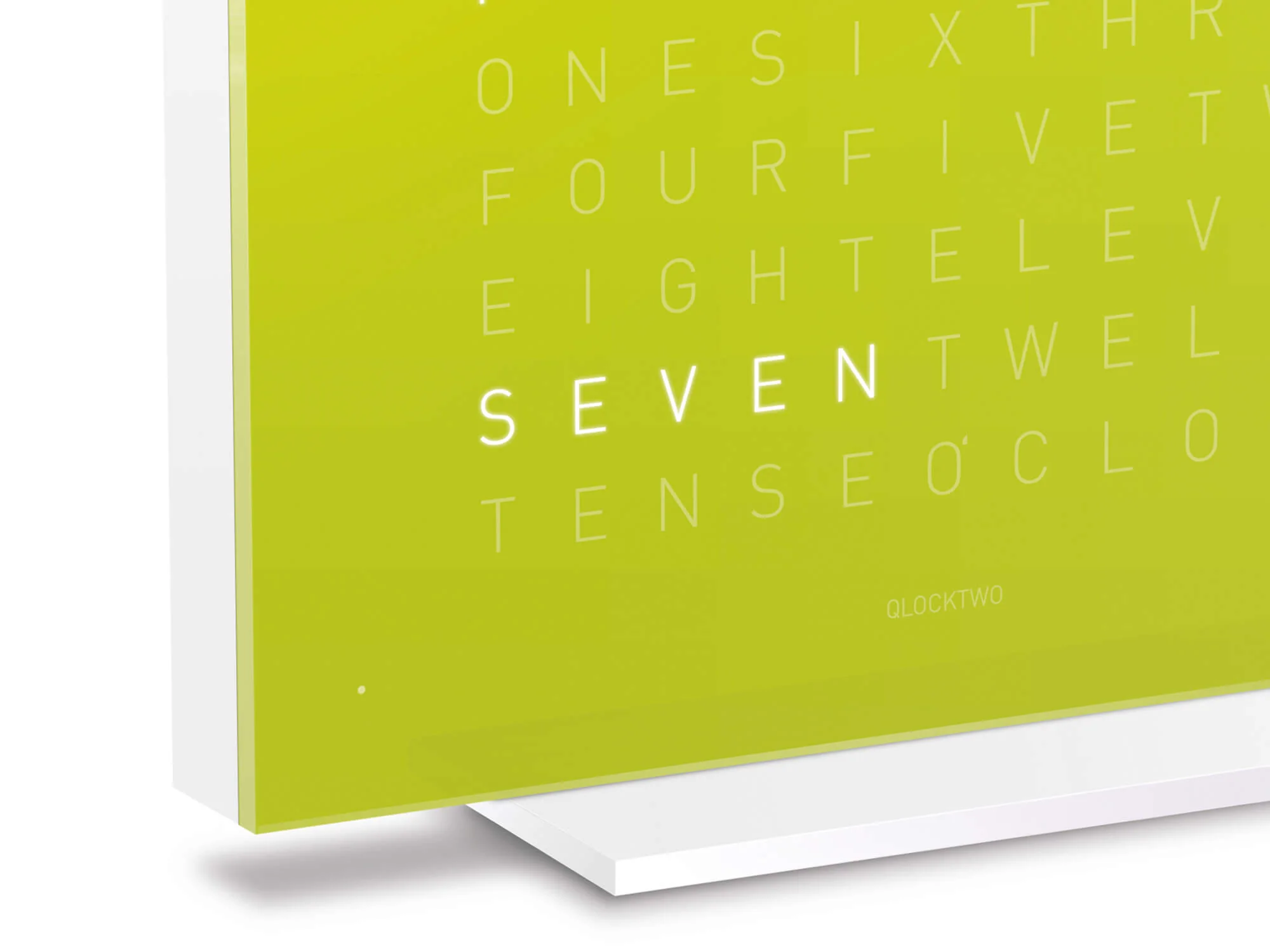 QLOCKTWO Earth 13.5 Pure Lime Juice Table Clock Watch - Image 4