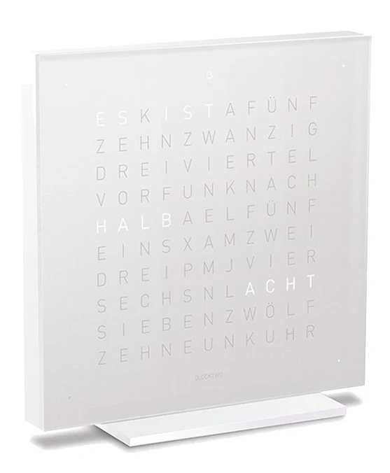 QLOCKTWO Earth 13.5 Pure Vanilla Sugar Table Clock Watch - Image 2