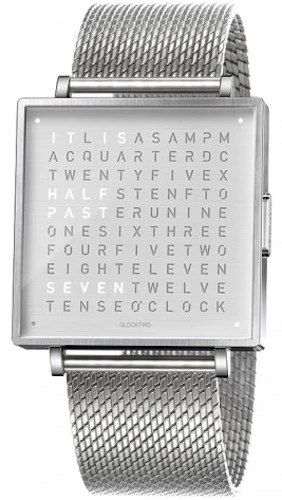 QLOCKTWO Watch W39 Fine Steel Milanaise Bracelet D