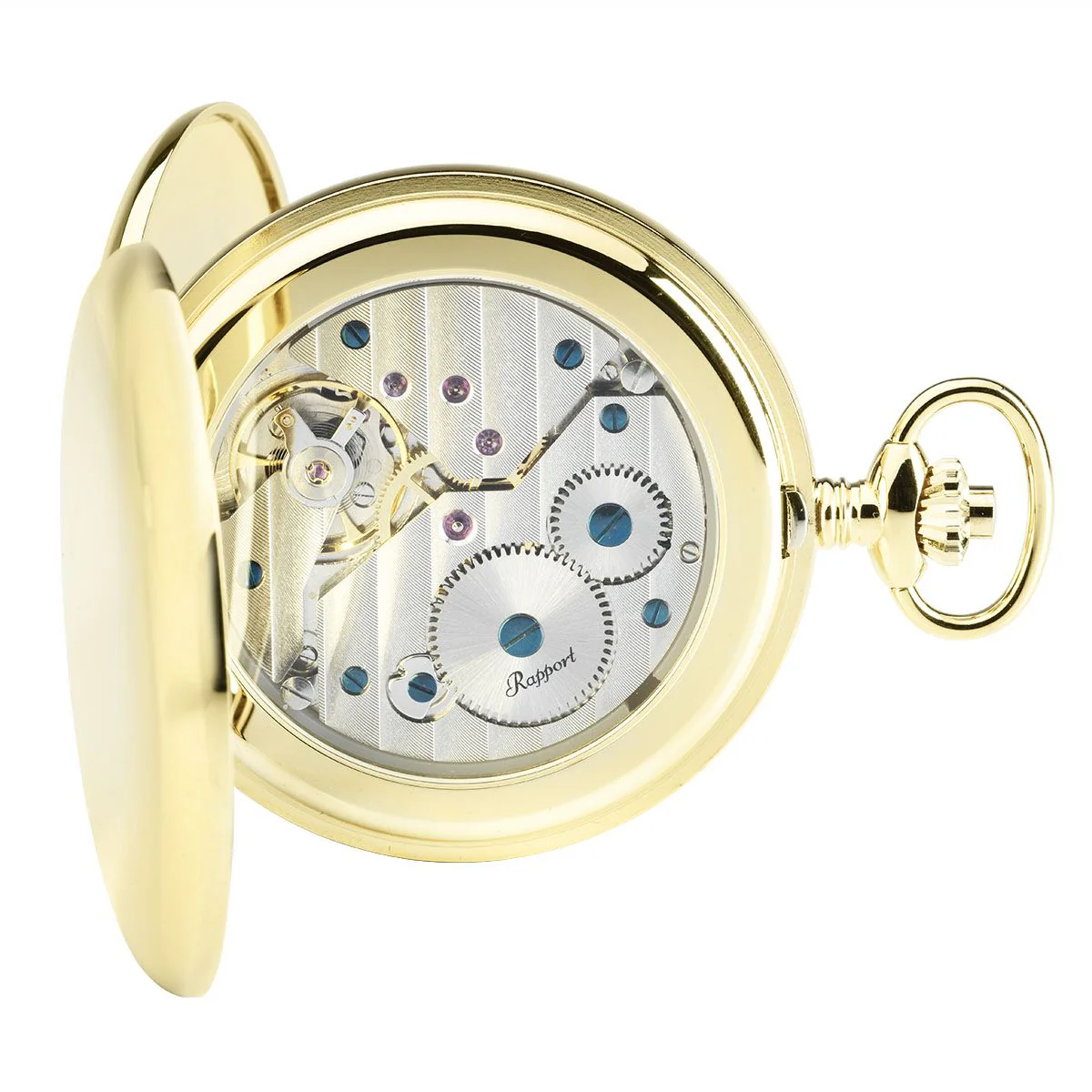 Rapport Pocket Watch Mechanical Double Hunter Gold Plated - Image 3