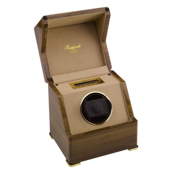Rapport Watch Winder Perpetua III Single Touch Screen Walnut Finish