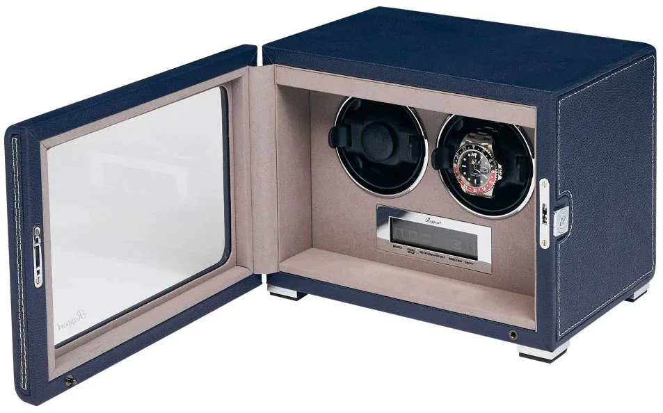 Rapport Watch Winder Quantum Quad Two Leather Blue - Image 2