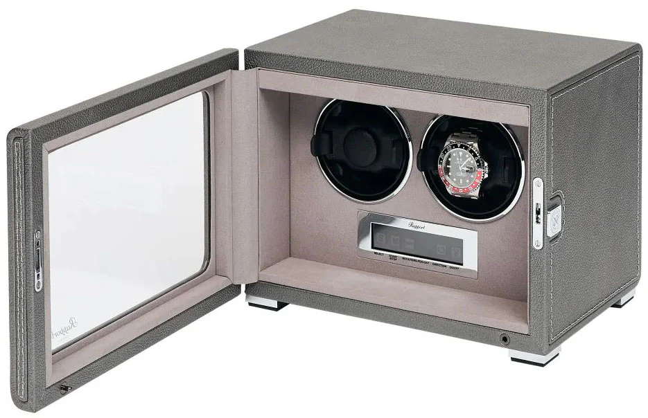 Rapport Watch Winder Quantum Quad Two Leather Grey - Image 2