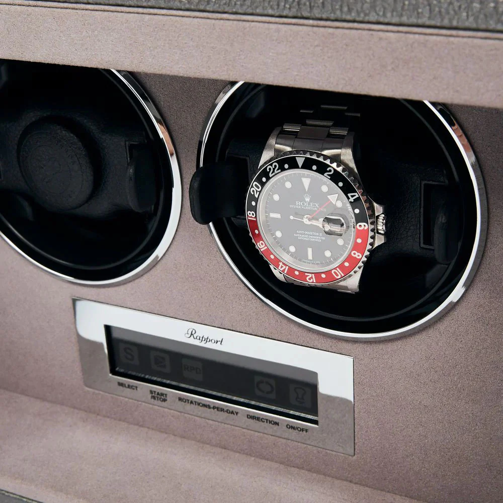 Rapport Watch Winder Quantum Quad Two Leather Grey - Image 3