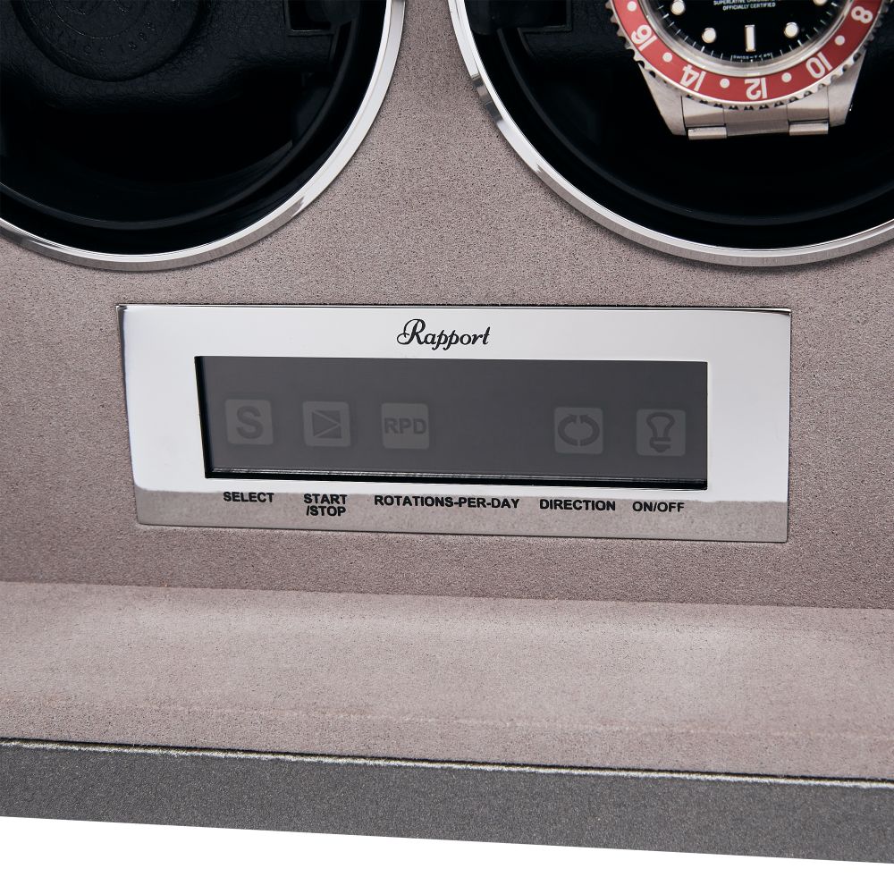 Rapport Watch Winder Quantum Quad Two Leather Grey - Image 4