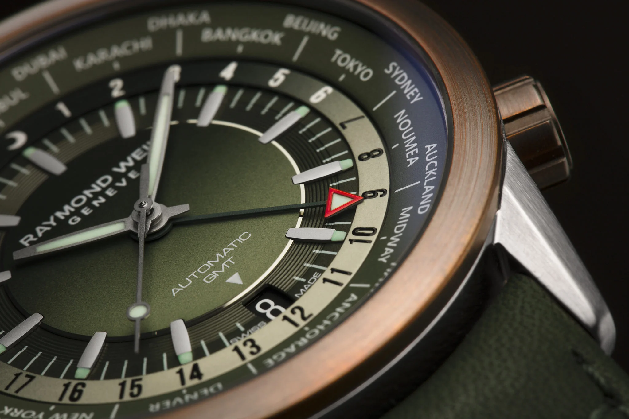 Raymond Weil Freelancer GMT Worldtimer Green D - Image 4