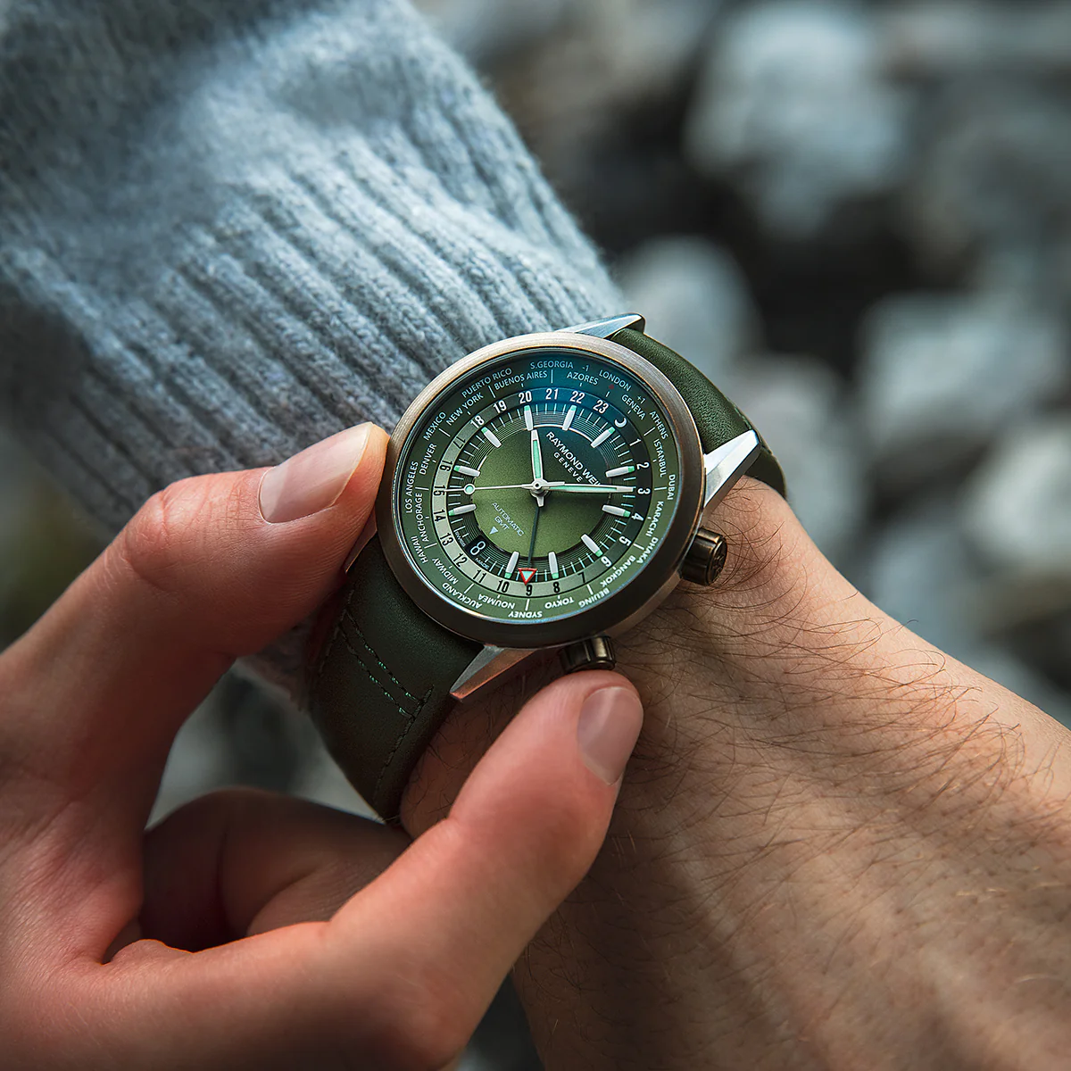 Raymond Weil Freelancer GMT Worldtimer Green D - Image 7