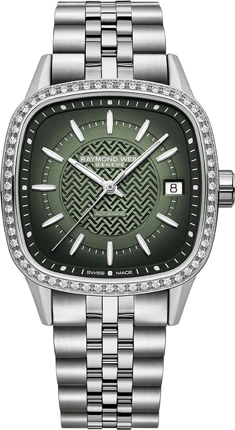 Raymond Weil Freelancer 60 Lab Green Ladies Bracelet Watch