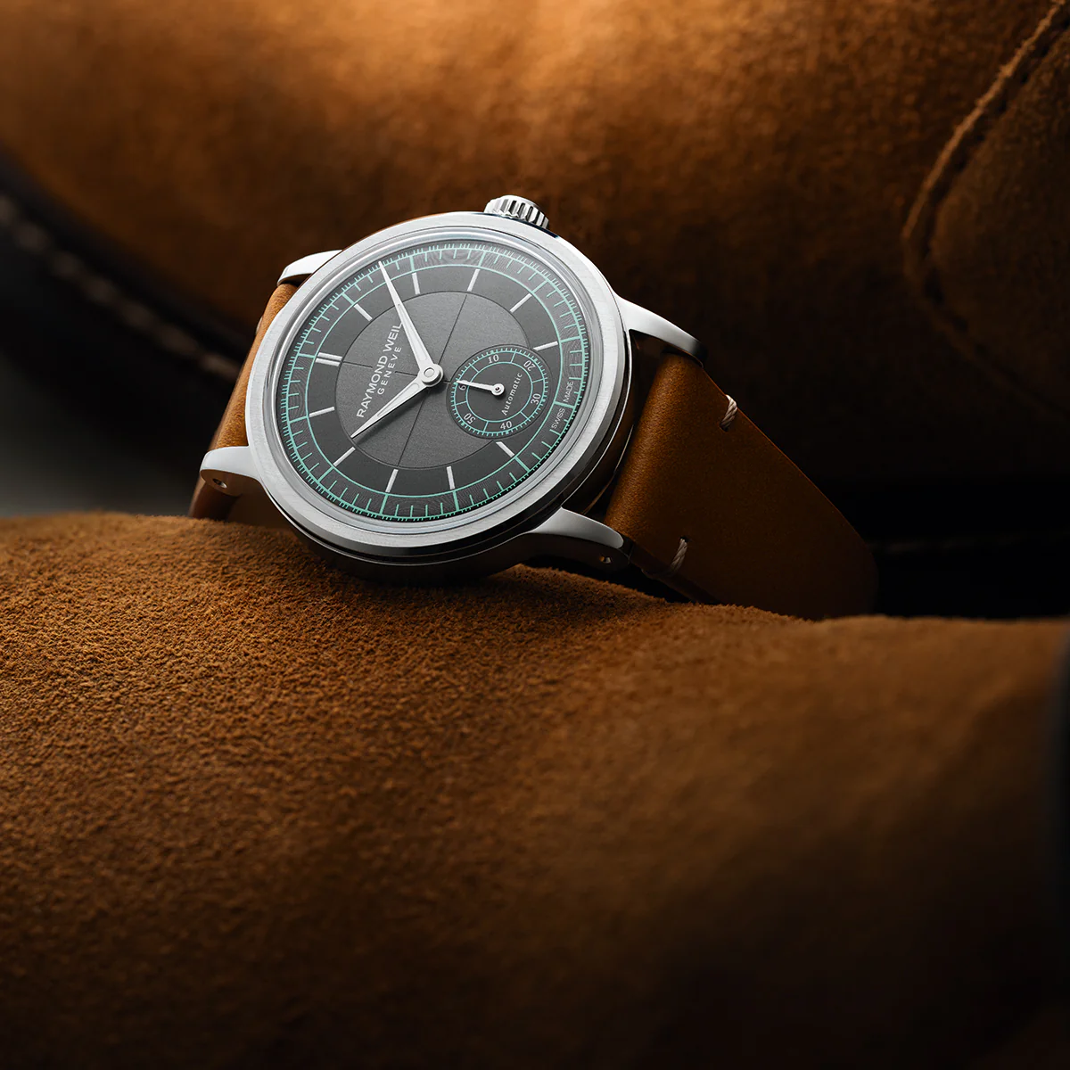 Raymond Weil Millesime Automatic Small Seconds Menthol Minute Track Watch - Image 4