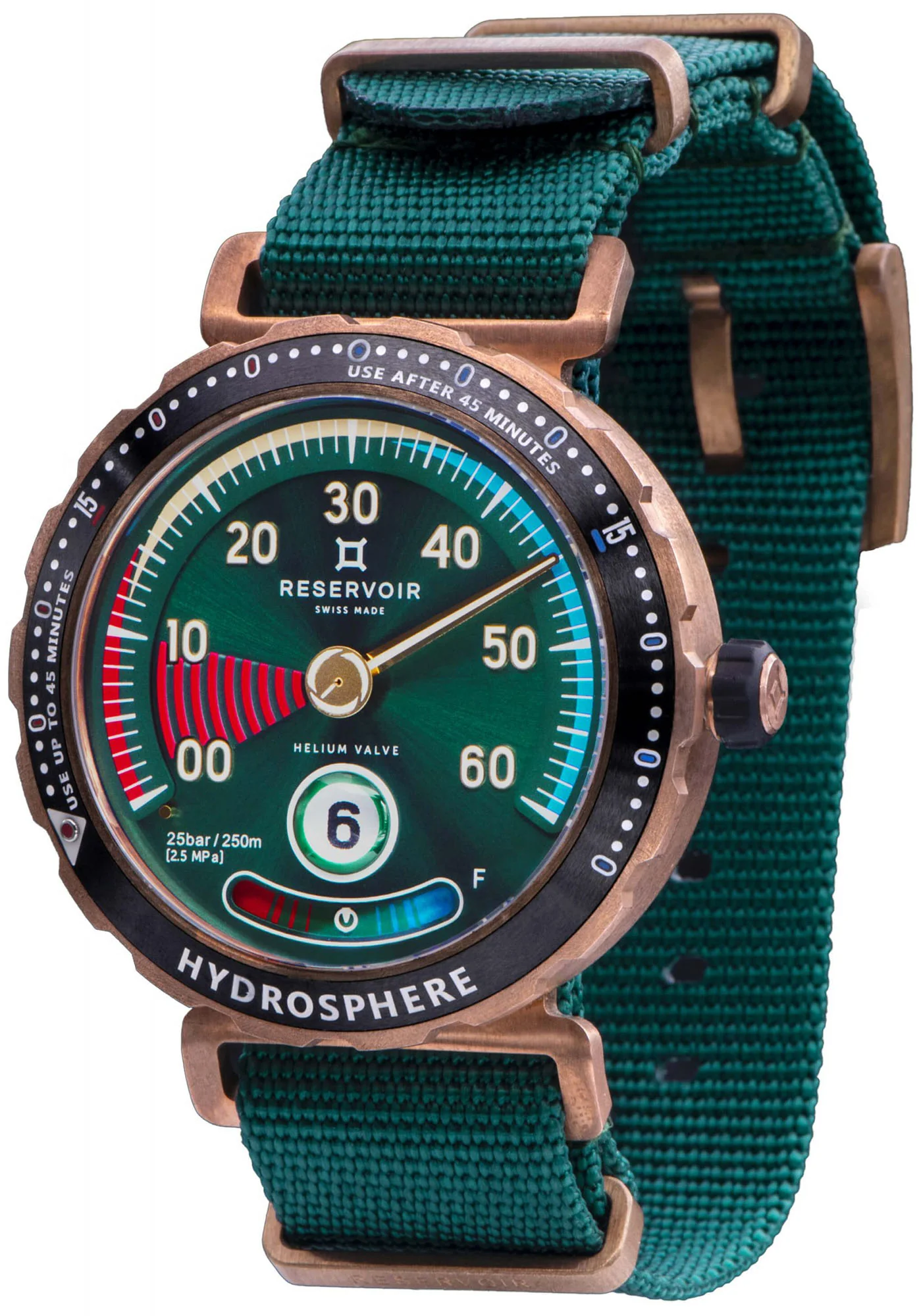 Reservoir Hydrosphere Cenote Bronze Green Watch - Image 2