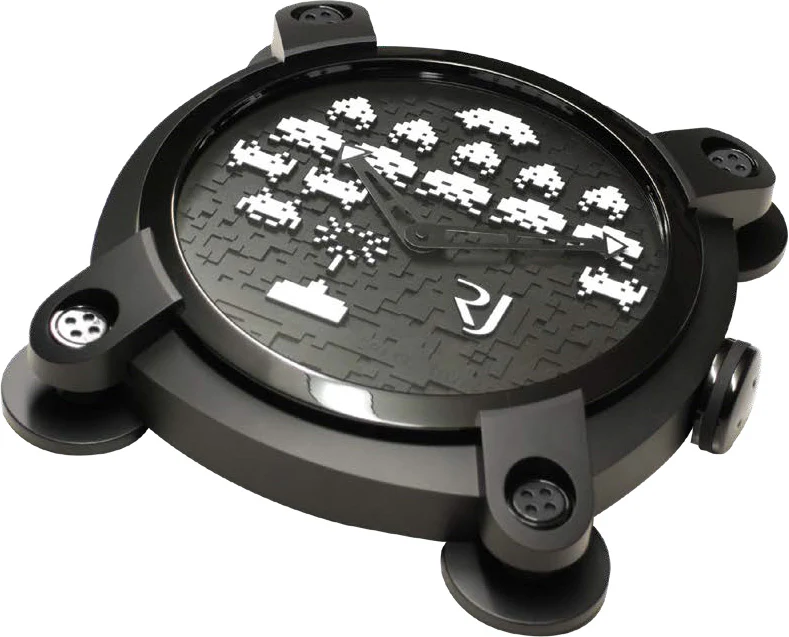 RJ Watches Wall Clock Moon Invader Space Invaders