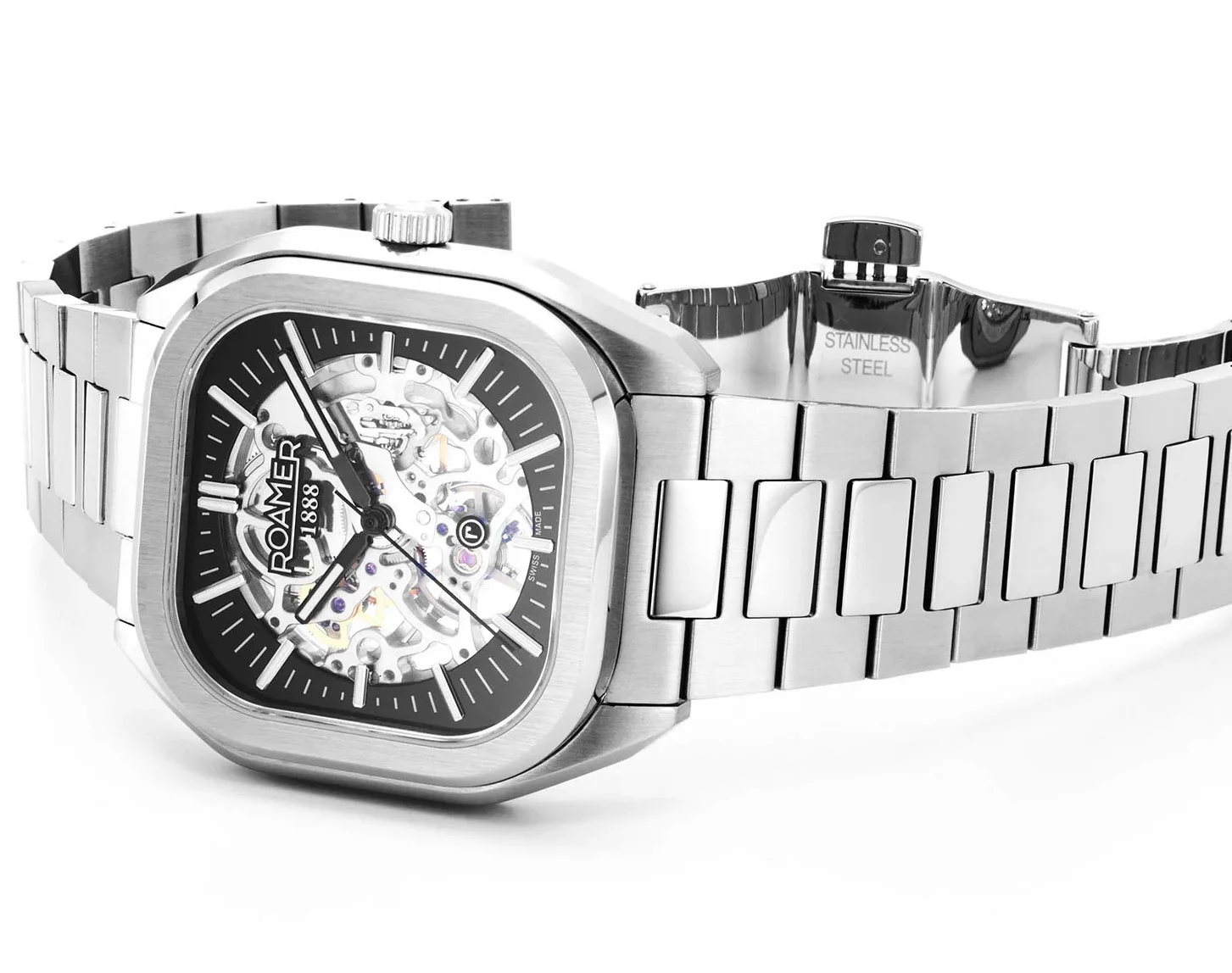 Roamer Mechano Black Skeleton Watch - Image 3