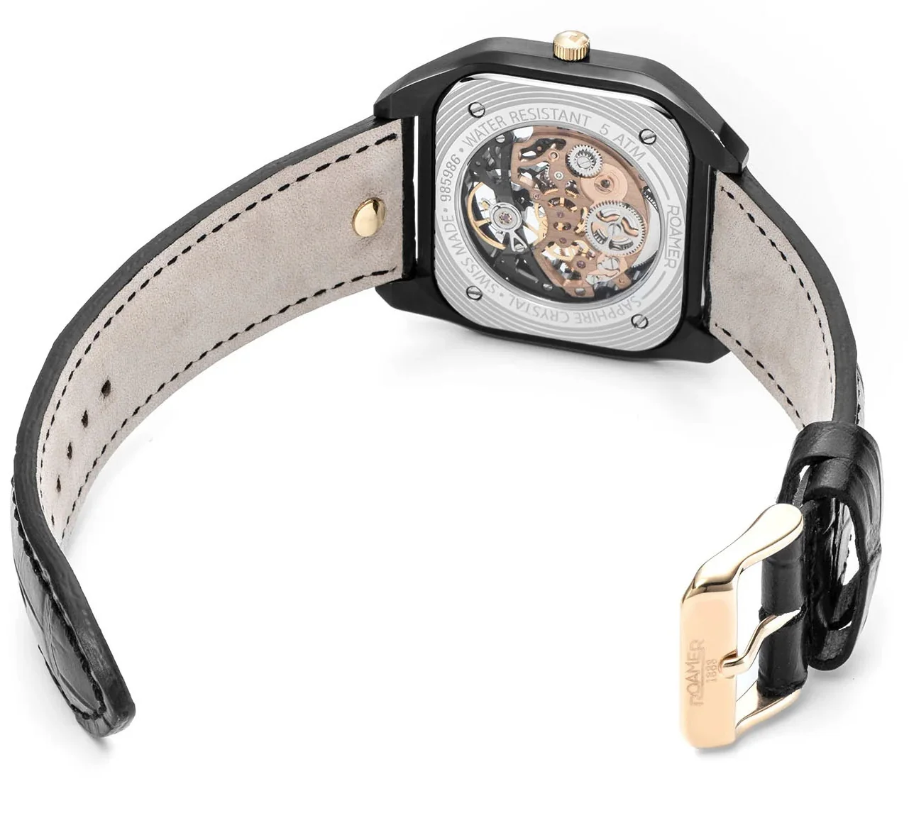 Roamer Mechano Black Skeleton Watch - Image 4