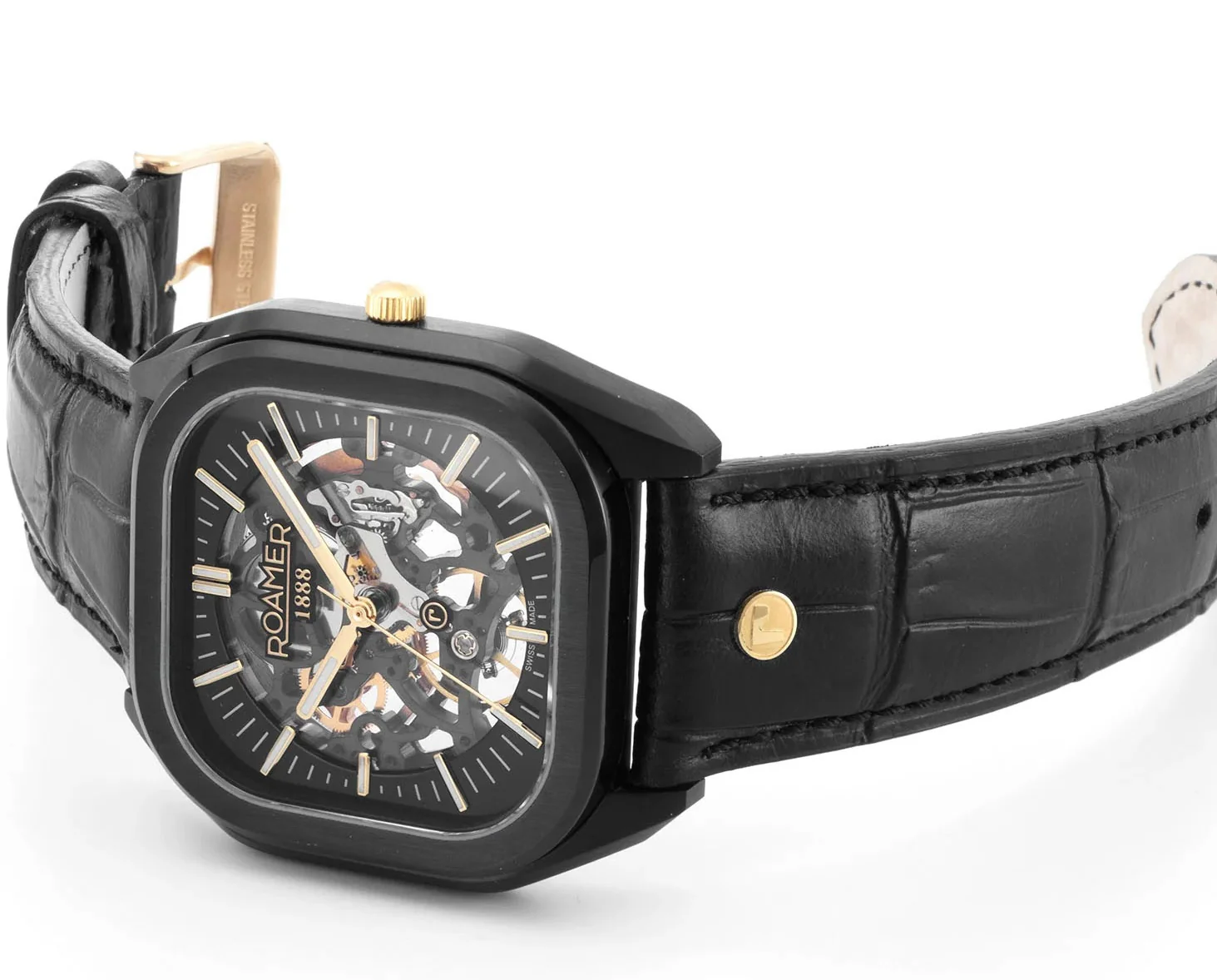 Roamer Mechano Black Skeleton Watch - Image 6