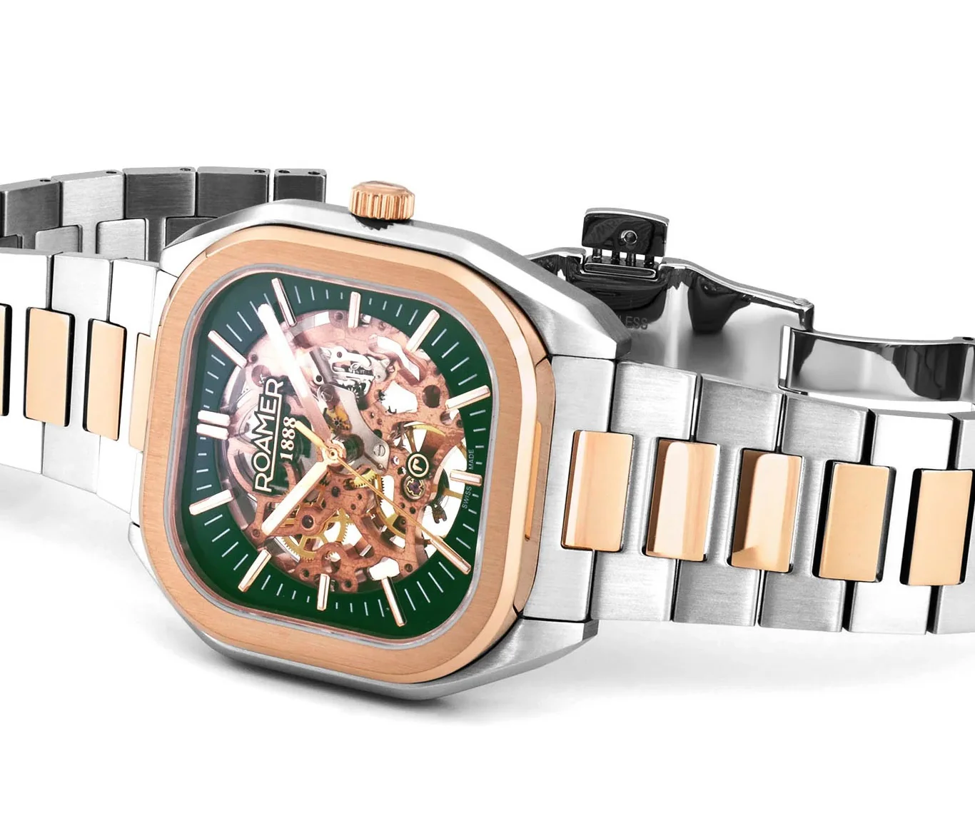 Roamer Mechano Green Skeleton Watch - Image 5