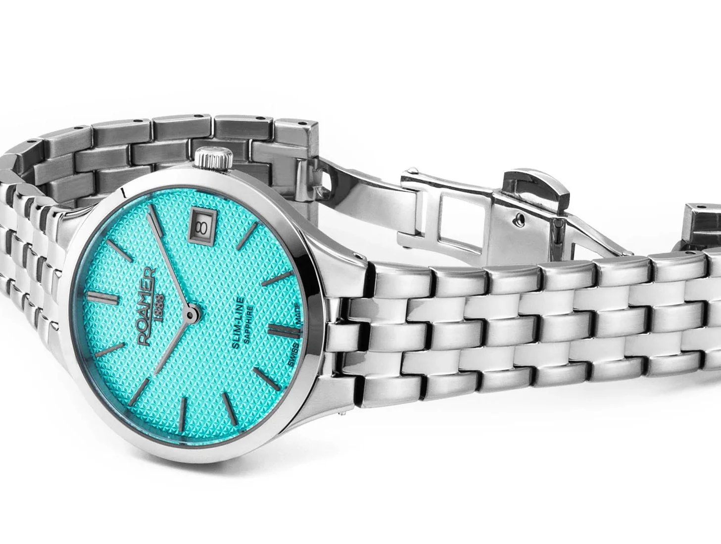 Roamer Slim-Line Classic Marine Blue Ladies Watch - Image 2