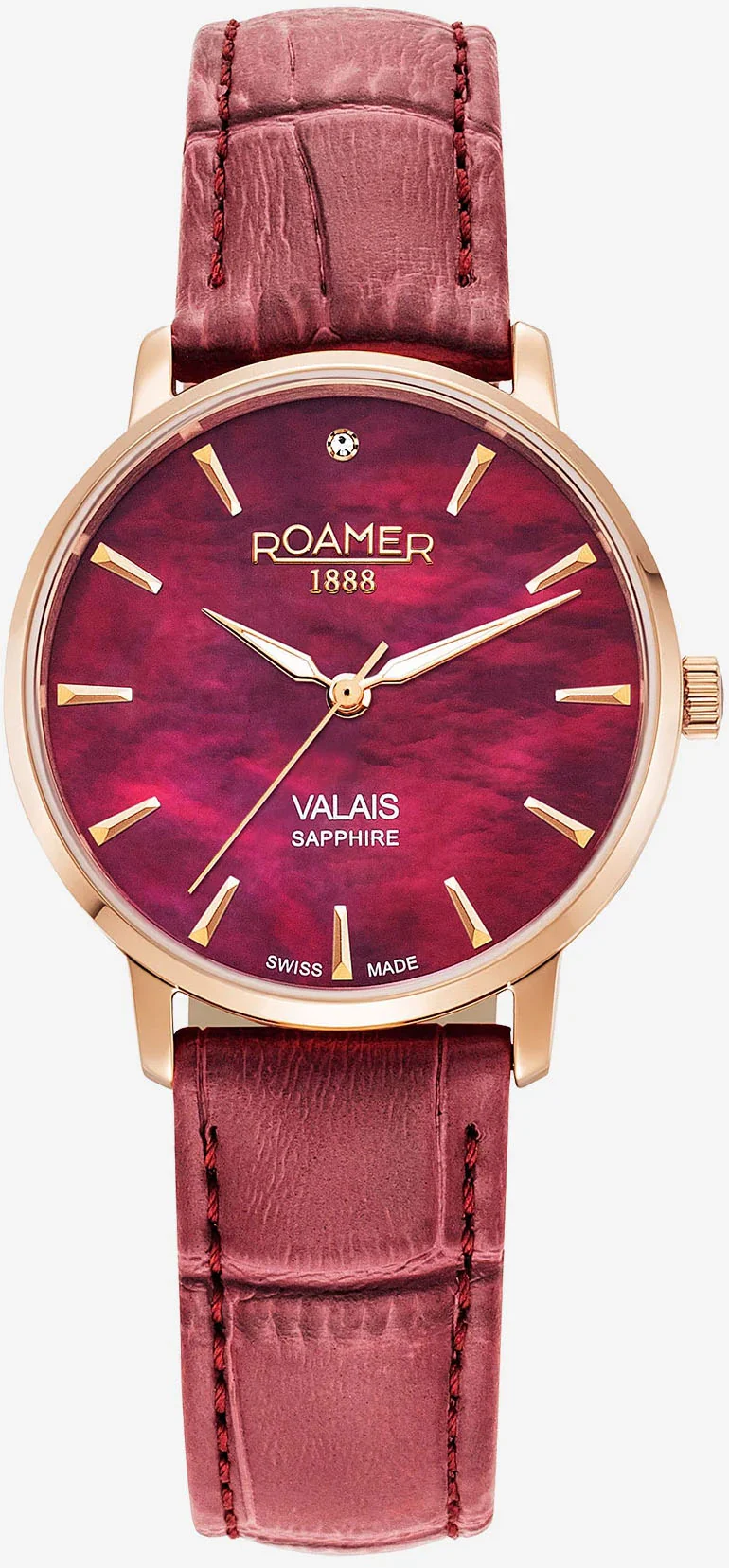 Roamer Valais Red MOP Ladies Watch - Image 2